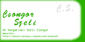 csongor szeli business card